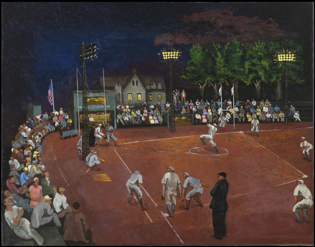 "Baseball at Night" 1934, by Morris Kantor