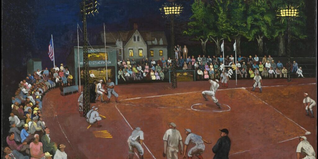 "Baseball at Night" 1934, by Morris Kantor